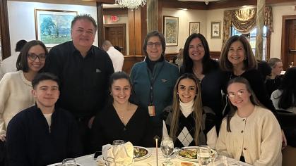 Rutgers students and faculty with two externship students from Barcelona